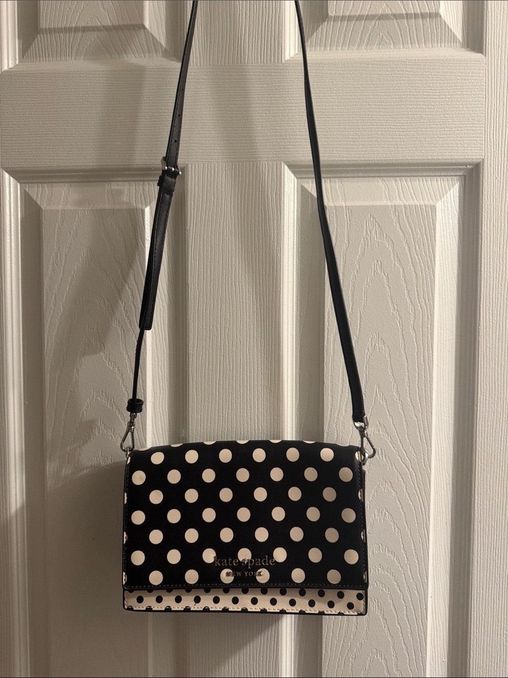 kate spade Black and White Polka Dot Crossbody
